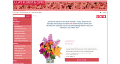 Desktop Screenshot of juliasfloristandgifts.com